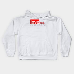 Dog Paw Print Design - Love is a Great Dane Kids Hoodie